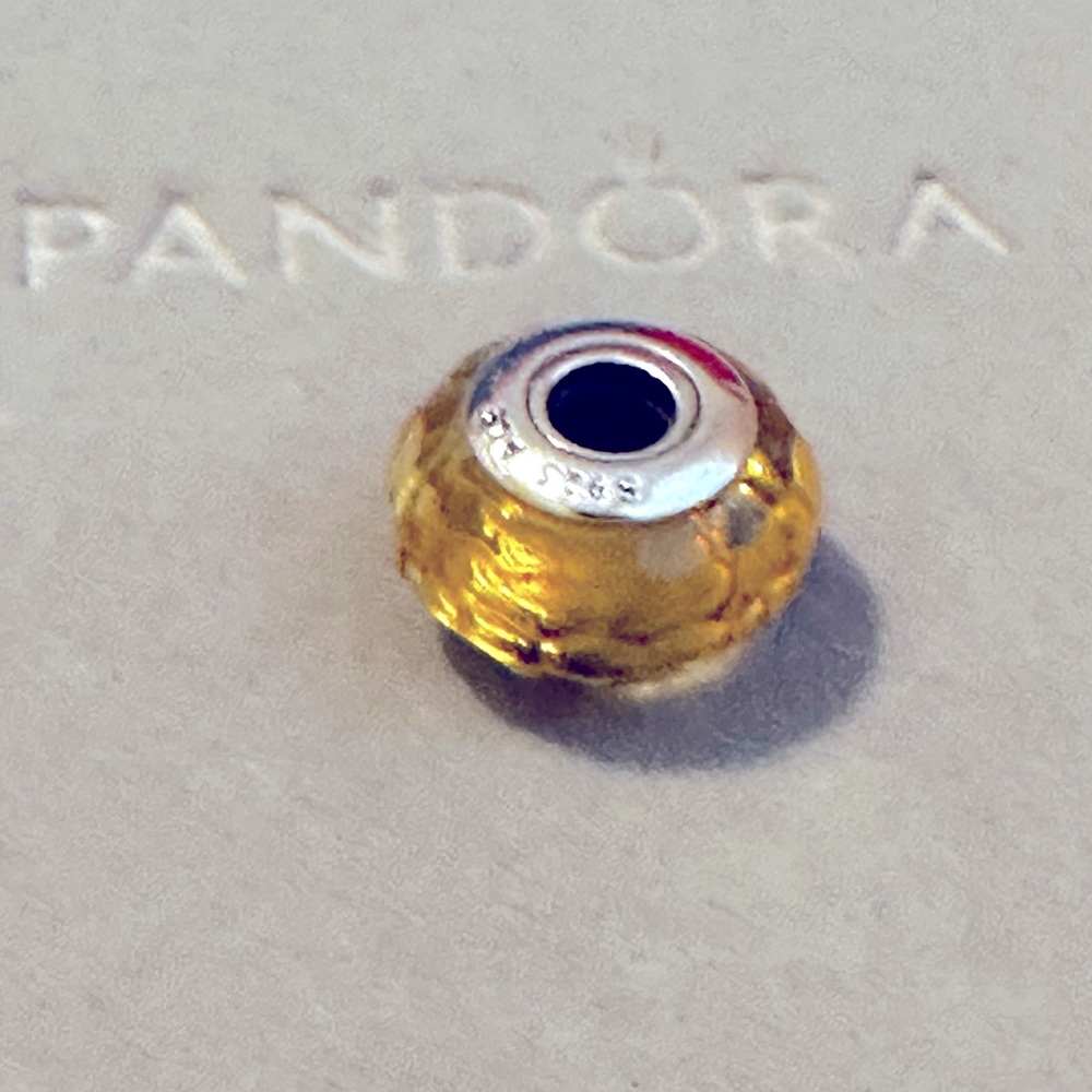 Yellow crystal charm